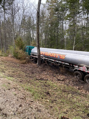 Crashed Dysarts Tractor Trailer Truck