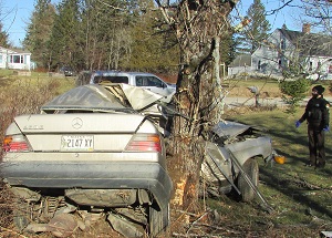 Crashed car in Jonesboro