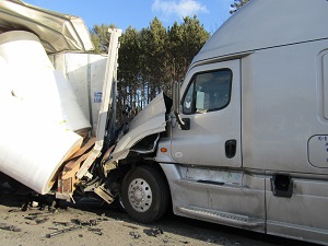 Tractor trailer crash