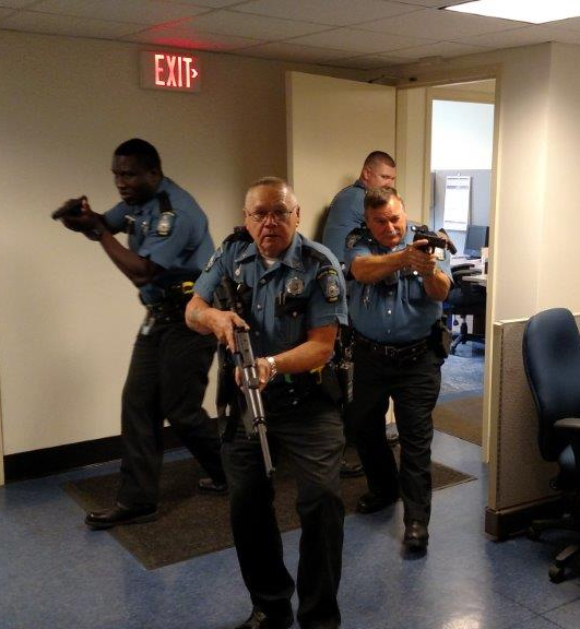Police Officers Doing Active Threat Training 