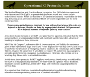 Maine EMS OpK9 protocol cover page