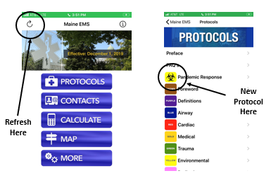 The Maine EMS protocol app