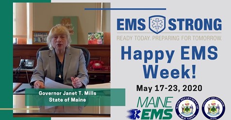 Link to Governor Mills Proclamation on EMS Week 2020