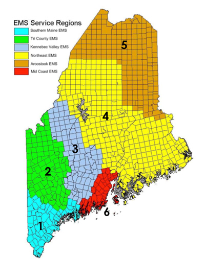 map of maine ems regions