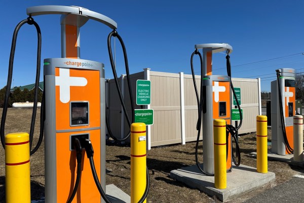 A line of chargers