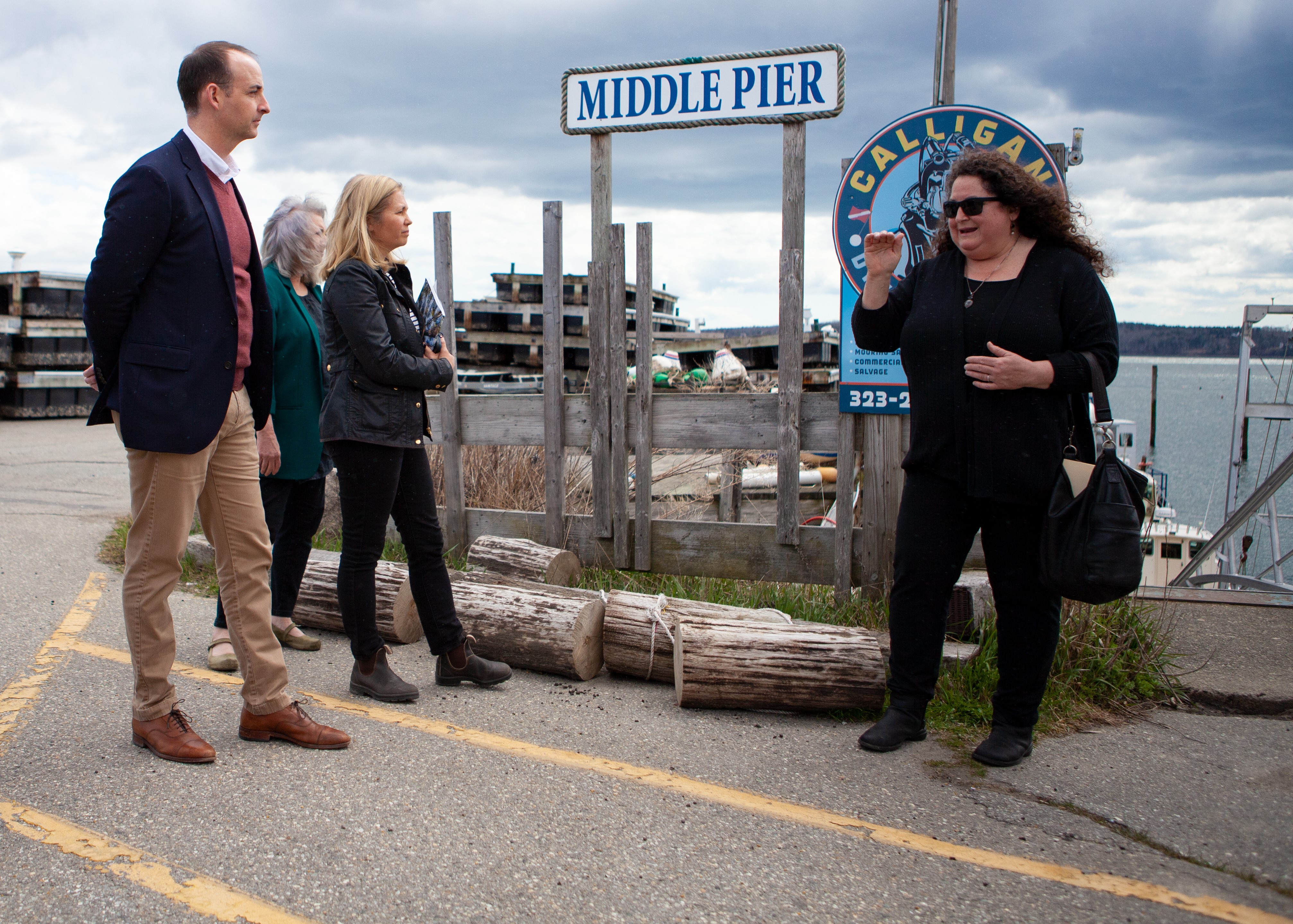 Photo of officials in Rockland for community resilience partnership