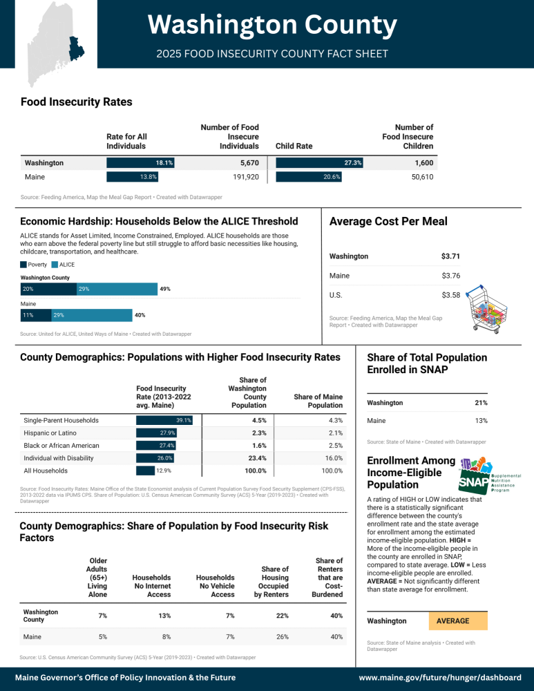 Washington County Insecurity Fact Sheet