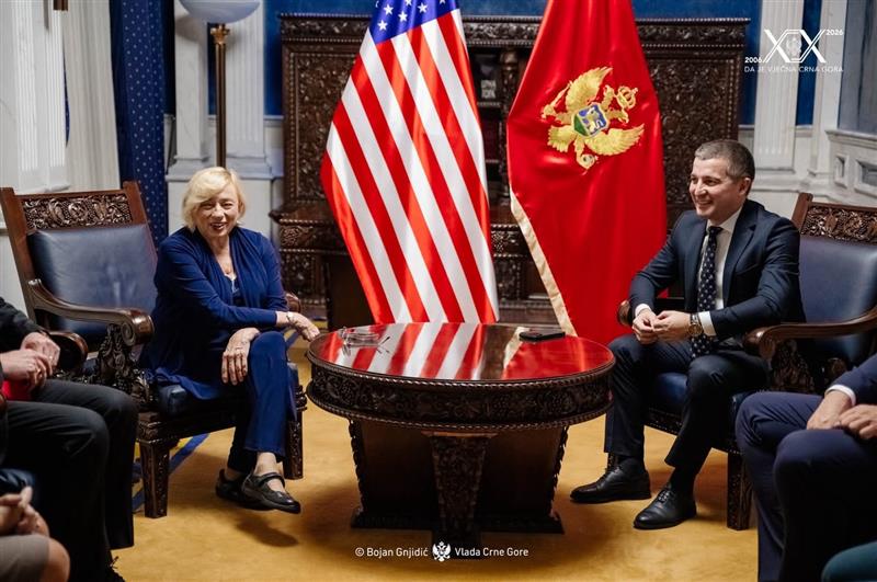 Governor Mills meets with Deputy Prime Minister of Security, Internal Policy, European and Foreign Affairs Aleksa Bečić.
