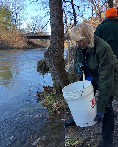 Governor Mills stocking trout