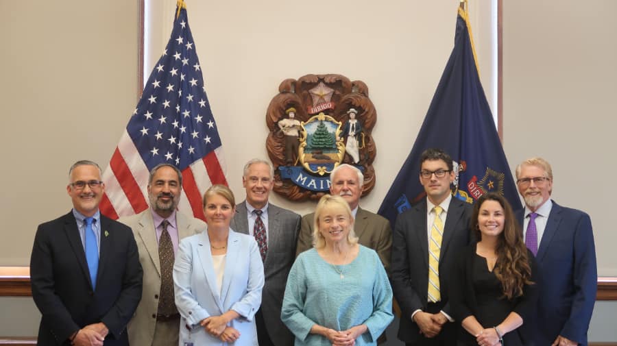 Photo of Governor Mills and Maine Connectivity Authority Board Members
