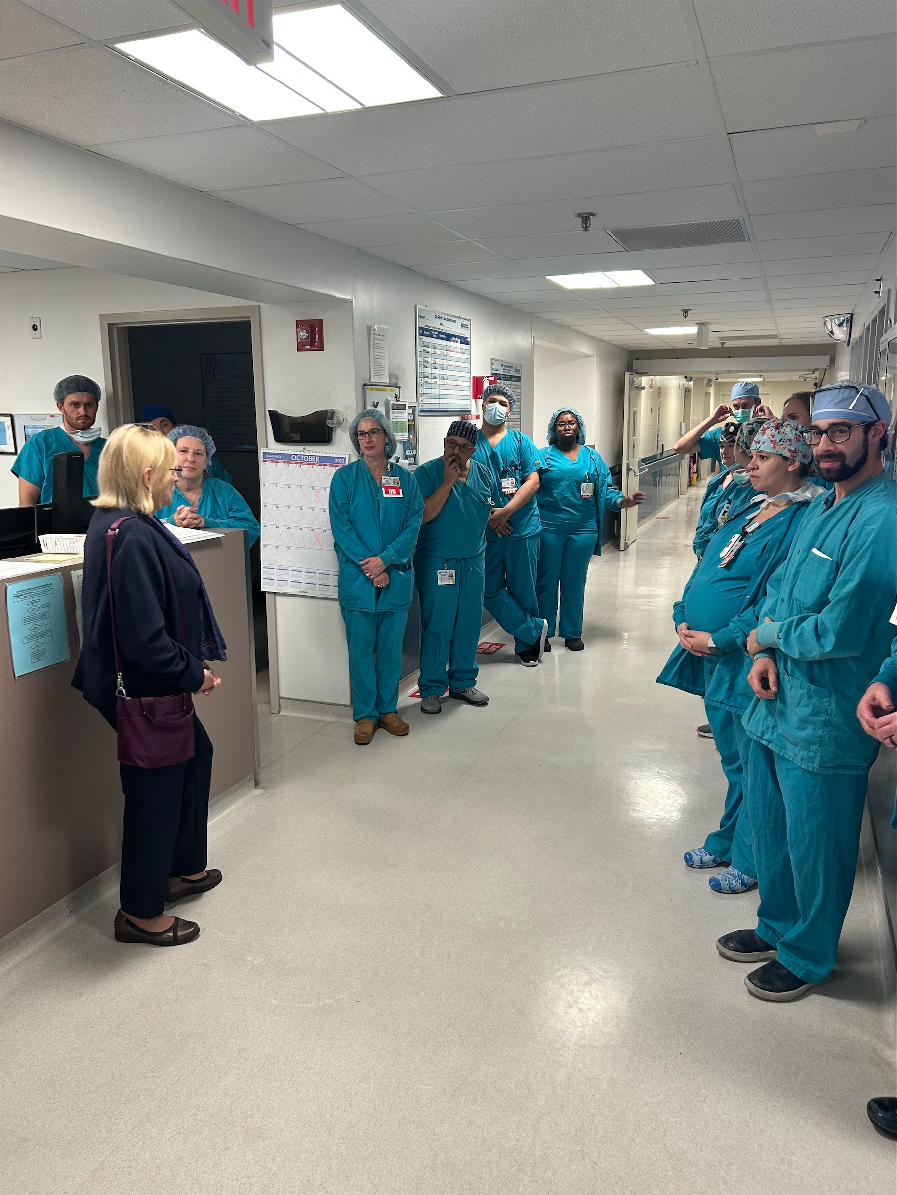 Governor Mills meets with Operating Room staff