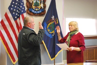 Governor Mills swearing in Peter Rogers