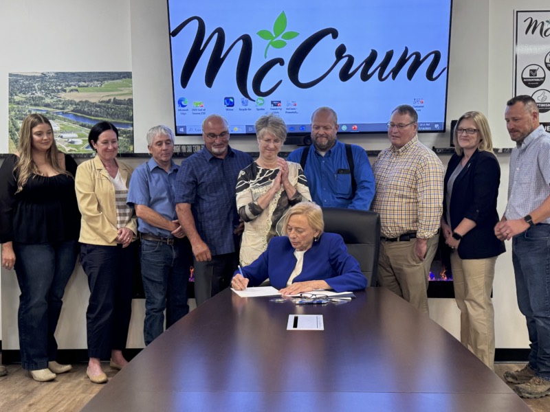 McCrum signing ceremony