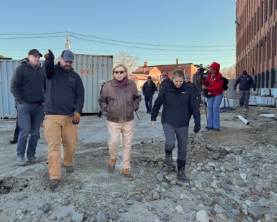 Governor Mills surveys flood damage