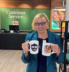 Governor Mills in the LL Bean store