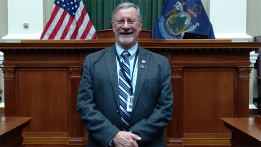 Rep. Worth in House chamber