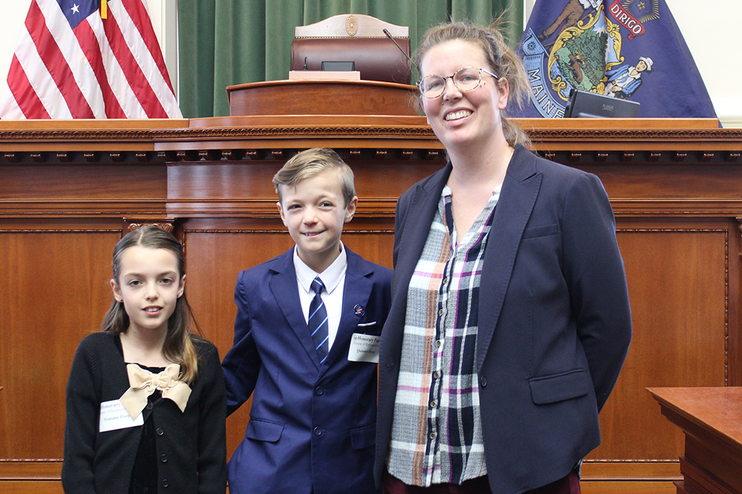 Rep. Milliken and pages for the day