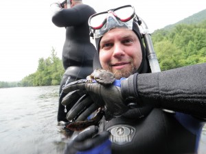 Dr. Rod Williams with an Adult Eastern Hellbender