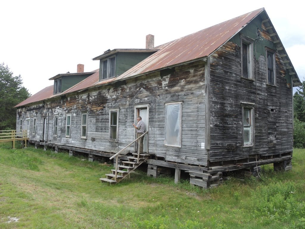 The old boarding house that borders the Allagash below Churchill Dam. The house used to be home to loggers, a post office and a school room.