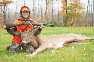 Addison Turner, age 9 with her first Maine deer