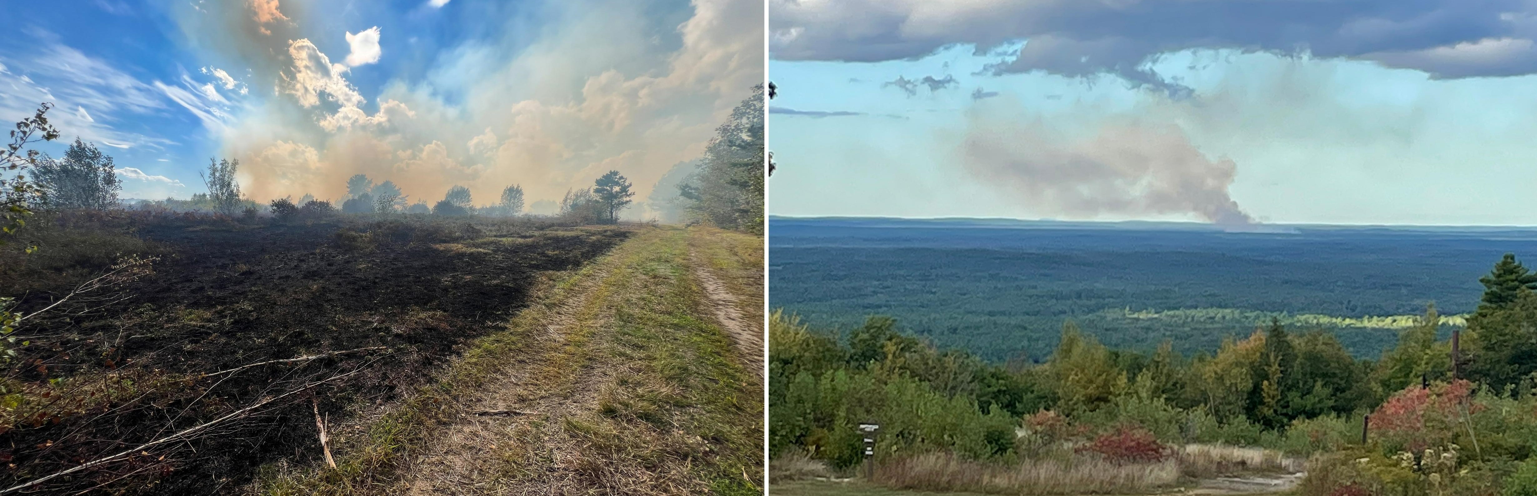 smoke from prescribed burn