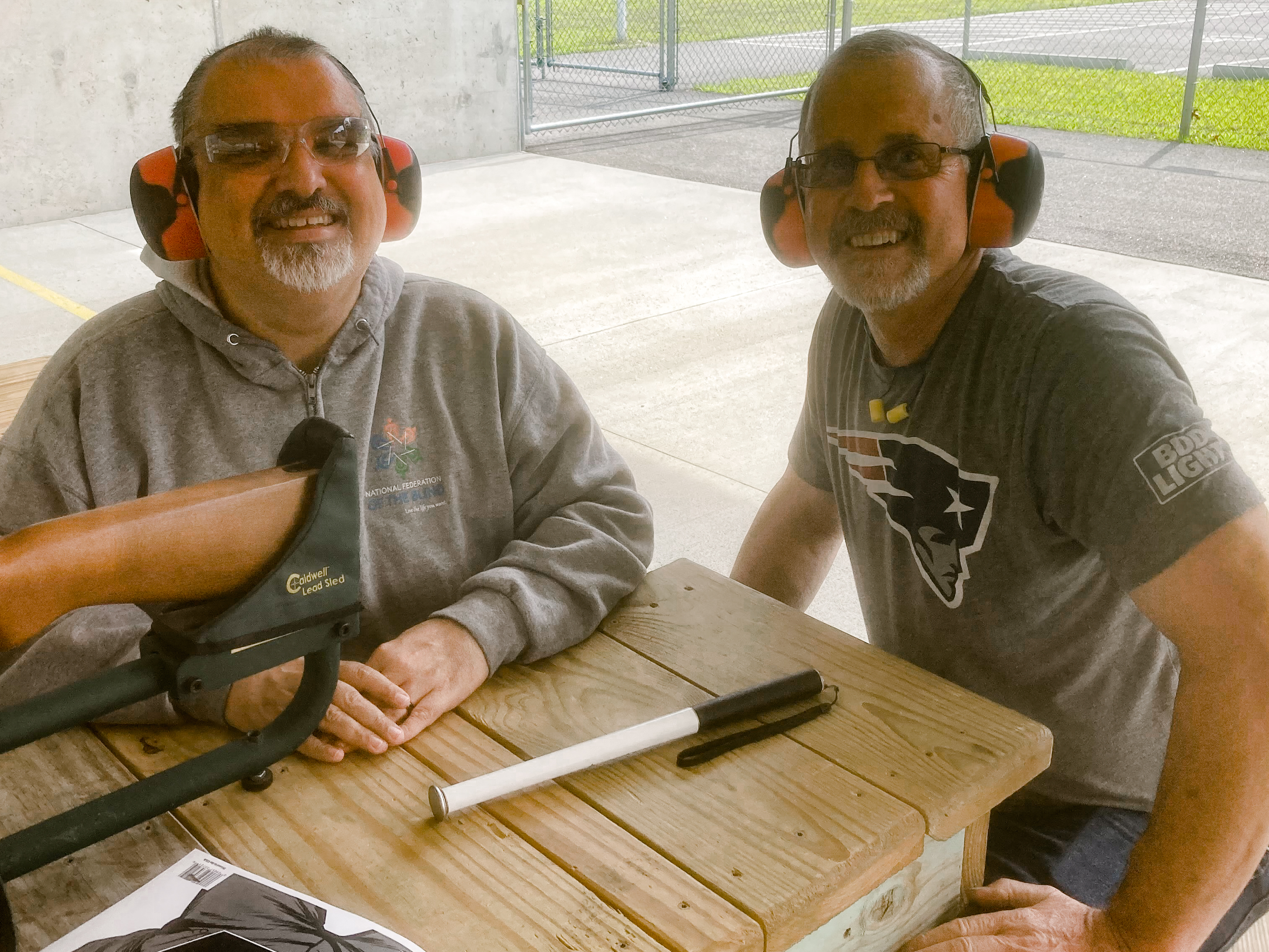 Paul Marcotte and Leon Proctor at shooting range