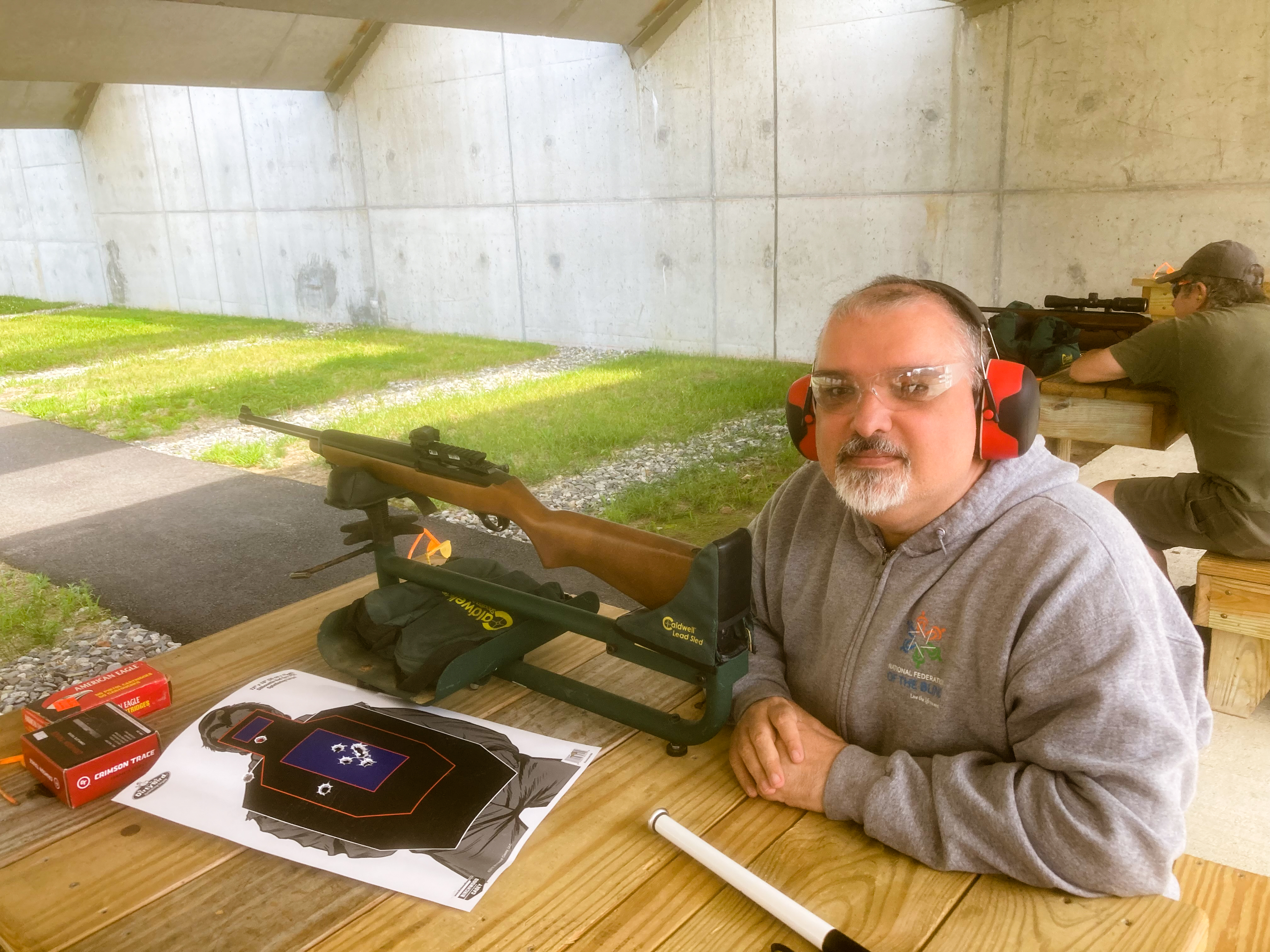 Leon Proctor at the shooting range