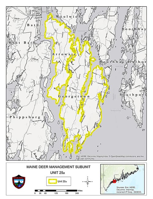 Map of Deer Management Subunit 25a