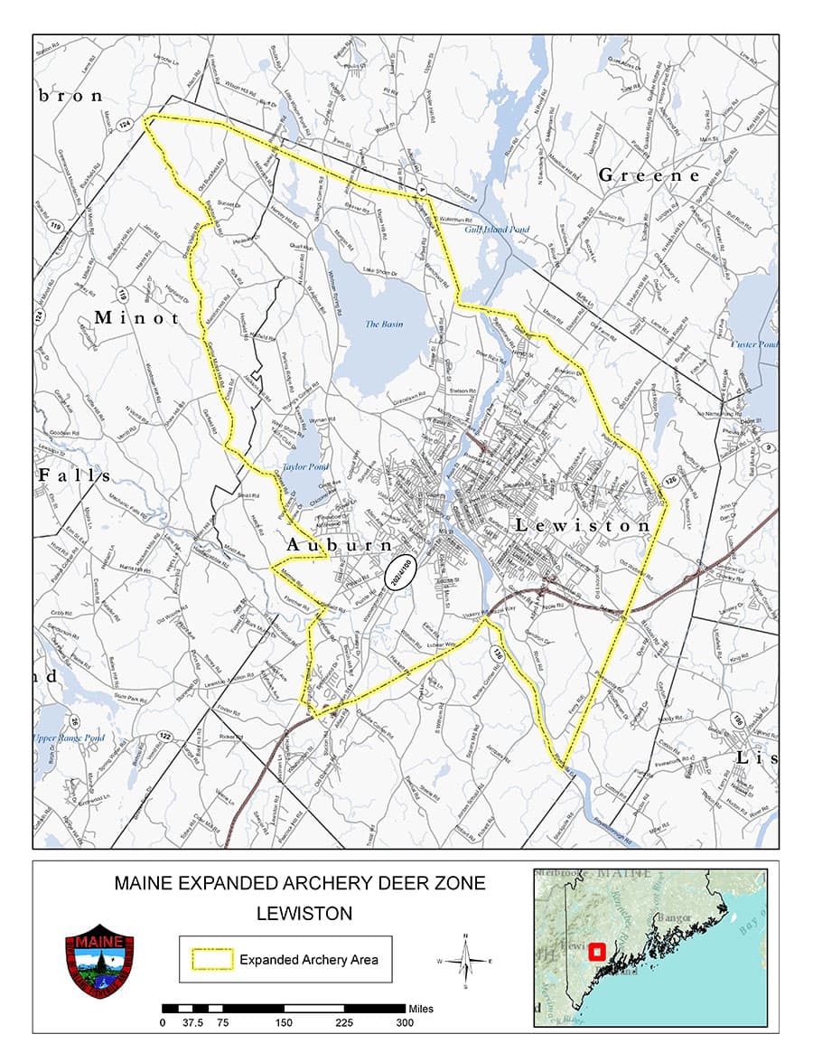 Maine Hunting Zones Map With Towns