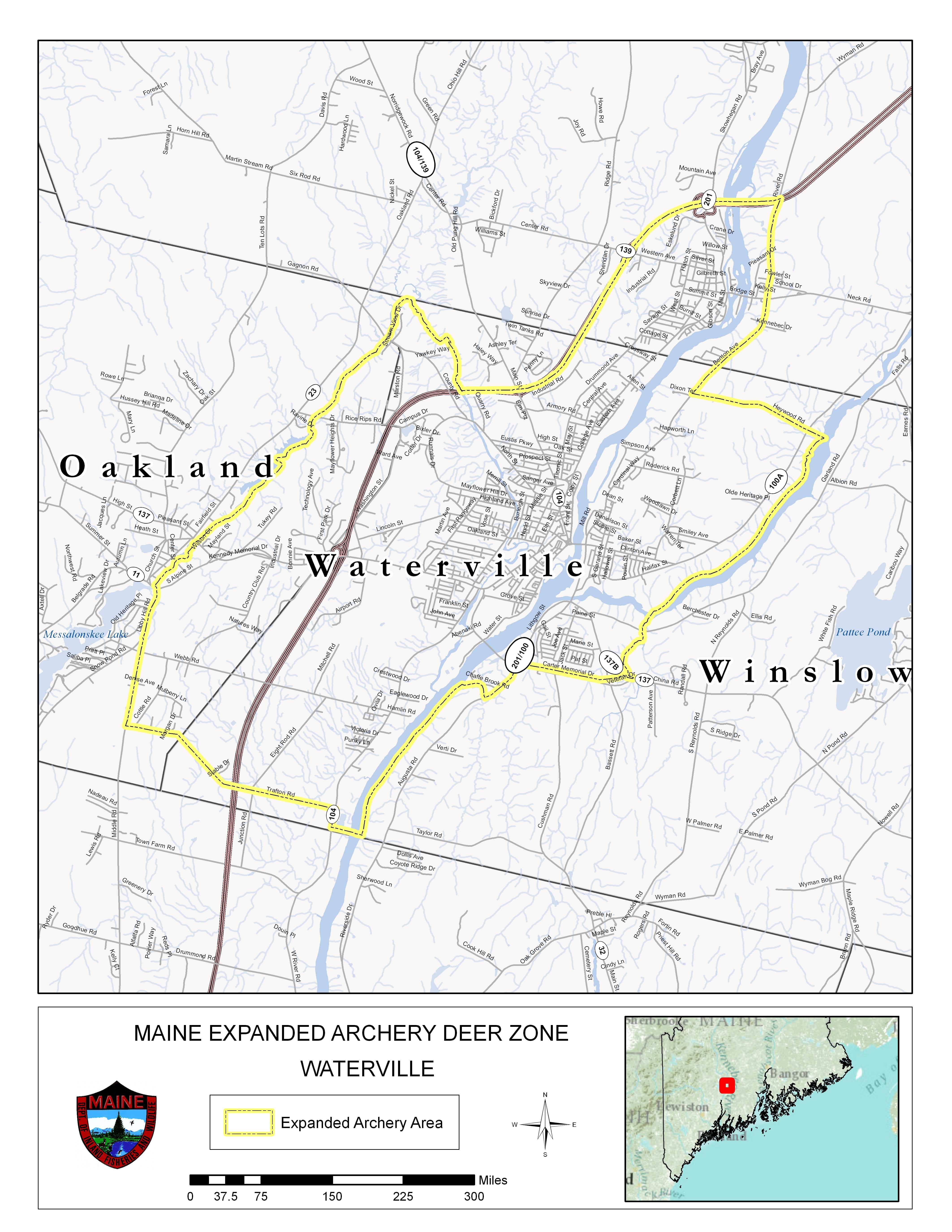 Expanded Archery Map for Waterville