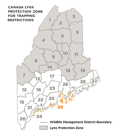 Canada Lynx Protection Zone Map