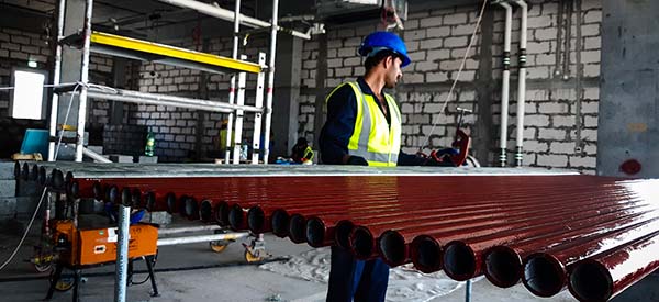 Man working on construction site