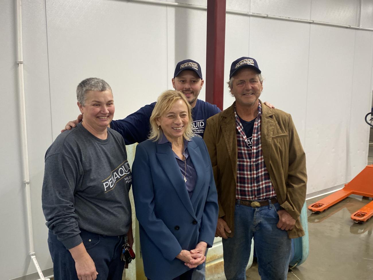 Governor Mills Visits Pemaquid Mussel Farm