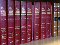 This is a picture of Maine State Statutes Law books.