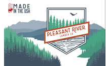 This is the logo for the Plesant River lumb er sponsor.