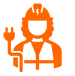 This is a graphic of a person with safety equipment on.
