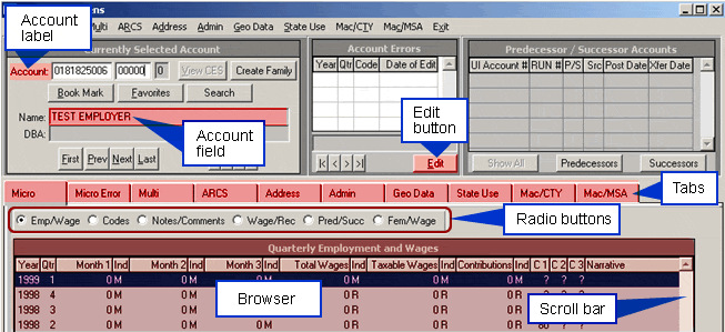 WIN 202 Screens with Highlighted Objects