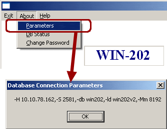 Menu bar about selection parameters option
