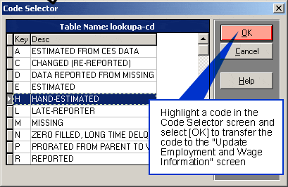 Update Female Employment Information Screen