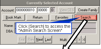 Admin Search Search Accessed by the Search Button
