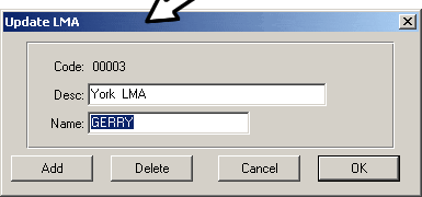 Update LMA Screen