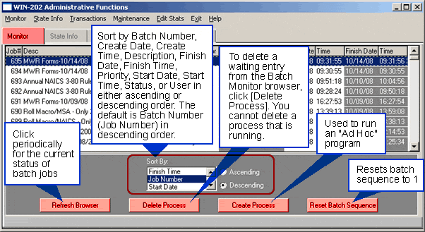 Batch Monitor Screen