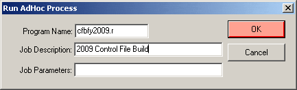 Control File Build for ARCS Selection Criteria
