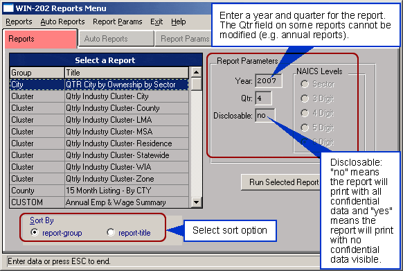 Print Reports Screen