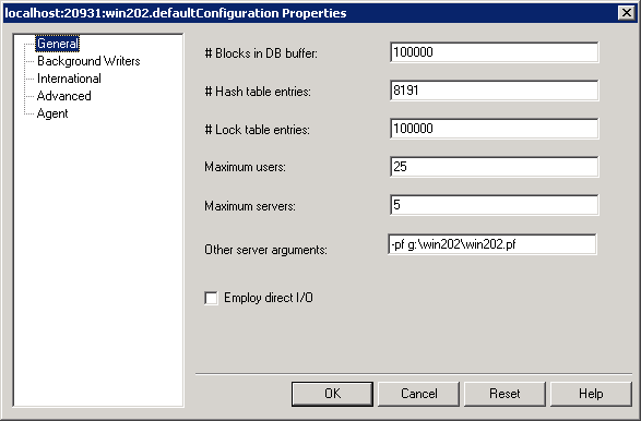 Default configuration properties