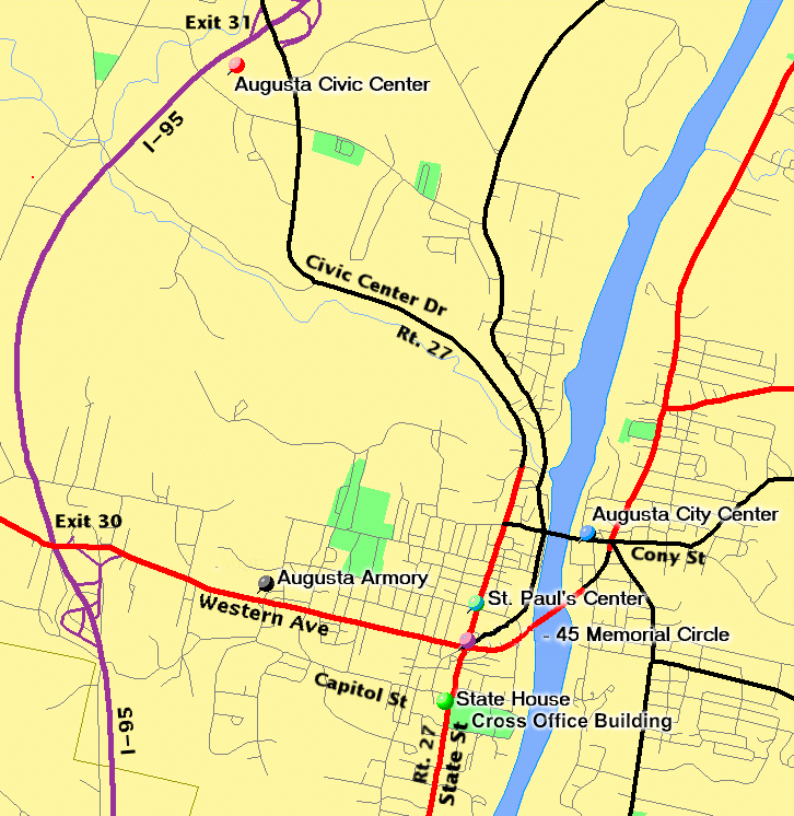 Large Augusta Map