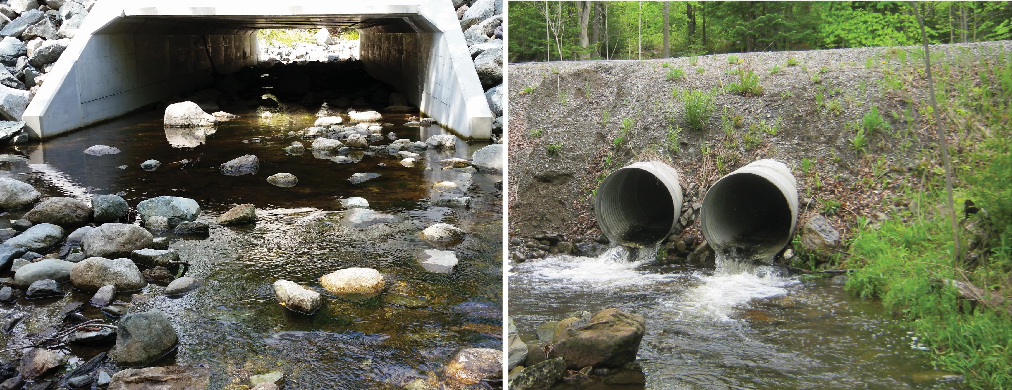 Side by side comparison of bridge and culvert