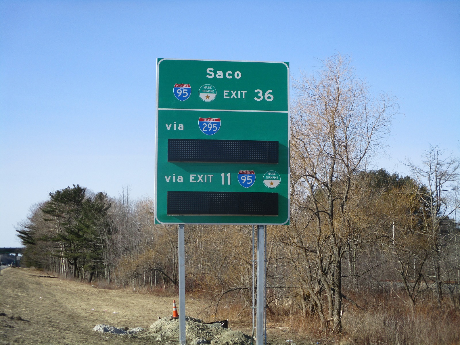 Sign at mile marker 14