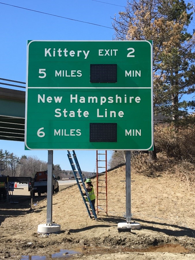 Sign at mile marker 6.3