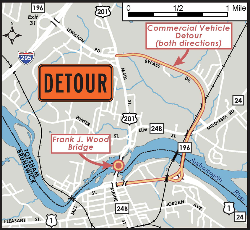 Frank J. Wood Bridge Posting Information Map